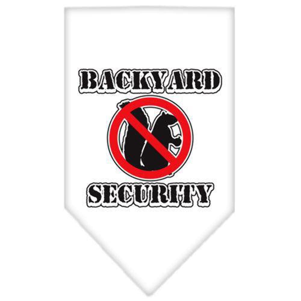 Mirage Pet Products Backyard Security Screen Print Bandana for Pets, Small, White