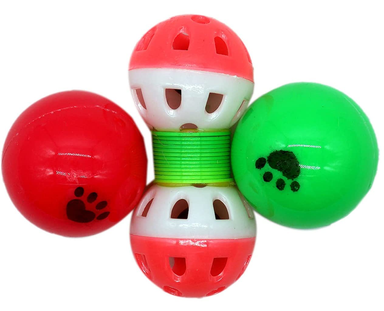 Pets Empire Pet Cat Toy Color Block Hollow Out Dumbbells Funny Toys (Color May Vary) 4 Pcs (Combo)