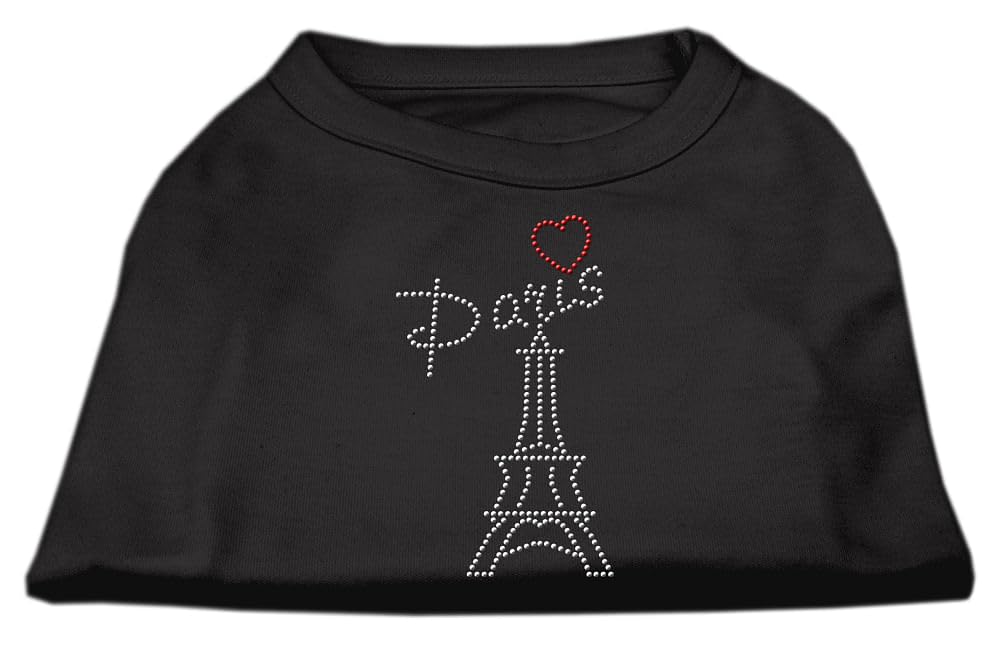Mirage Pet Products Paris Rhinestone Shirt, 3X-Large, Black