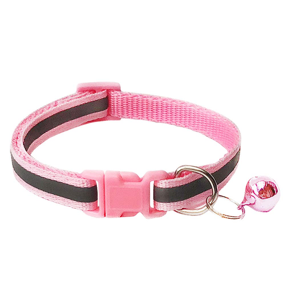 CHBORCHICEN 2-Pack Footprint & Reflective Dog Collar with Bell Basic Dog Collar Buckle Adjustable Polyester Dog Collar or Seatbe