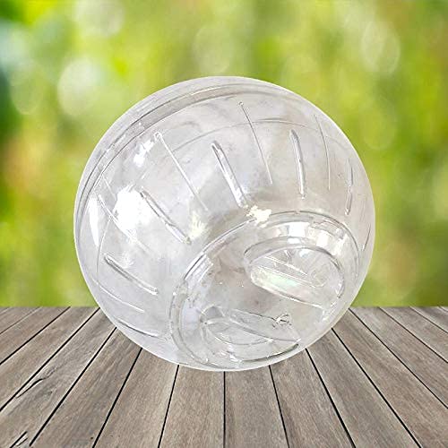 Hamster Ball 4.92Inch Crystal Running Ball For Hamsters Run-About Exercise Fitness Wheels Small Animal Toys Chinchilla Cage Accessories (S, White B)