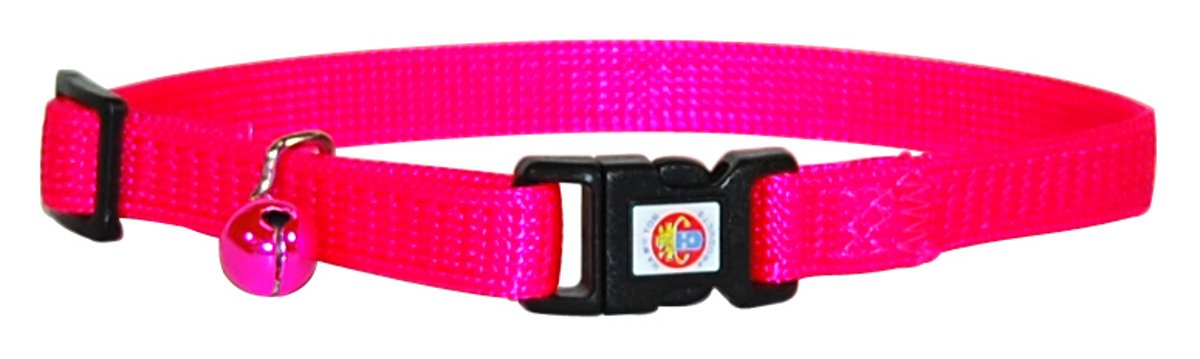 Hamilton Adjustable Break-A-Way Safety Cat Collar, Hot Pink, 3/8' Wide