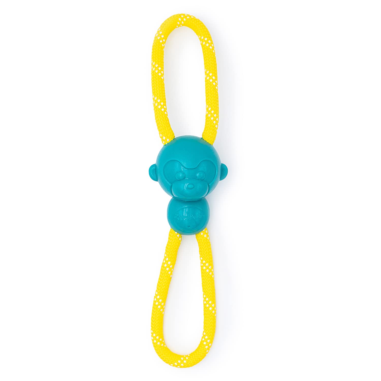 ZippyPaws  RopeTugz Teal Aggressive Chewers Dog Toy  Durable Rope, Squeaky Chew Toy, Perfect for Tug of War, Suitable for Smal
