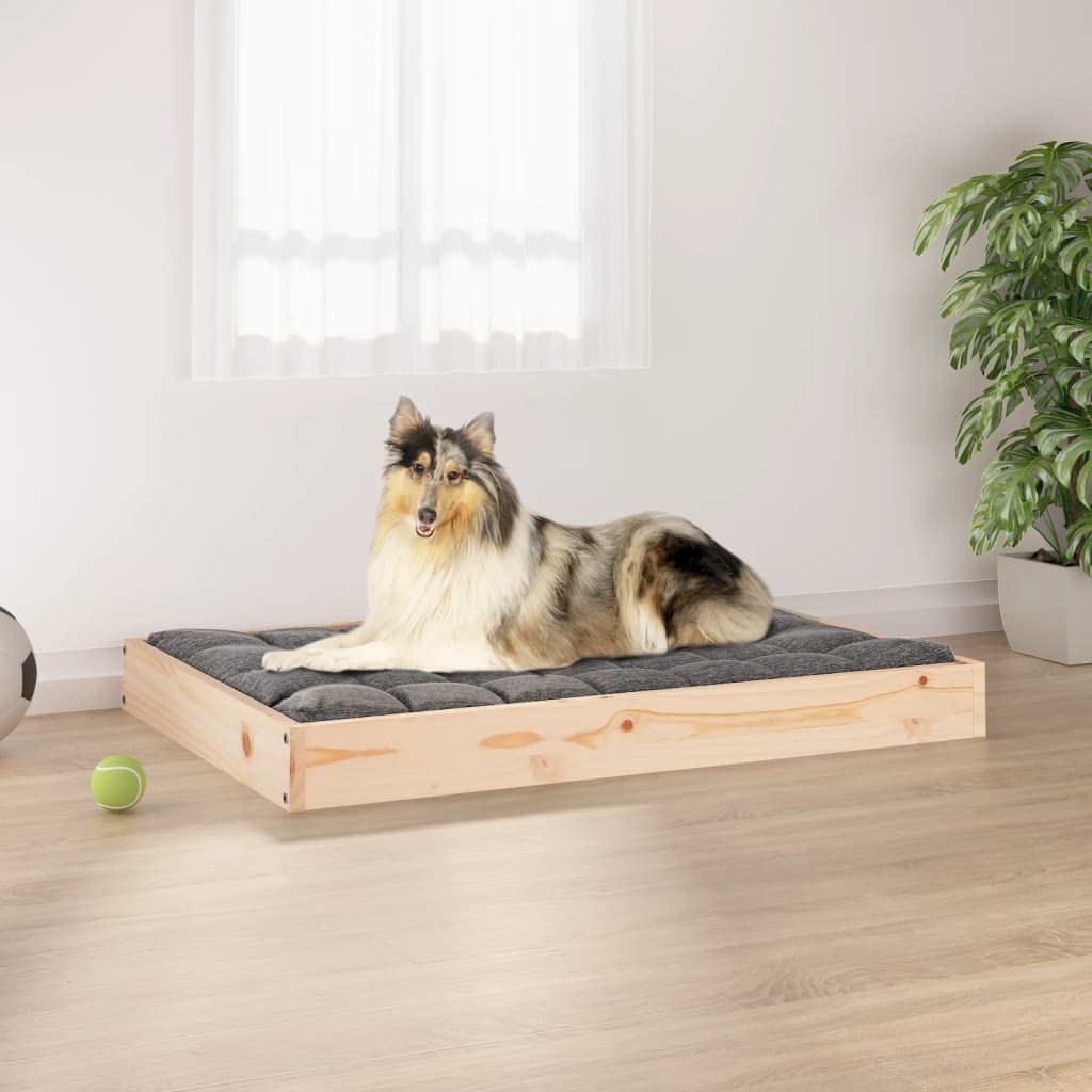 vidaXL Solid Wood Pine Dog Bed - ic, Sturdy, and Comfortable - 36x25.2x3.5 - Ideal Sleeping Spot for Pets - Easy Assembly