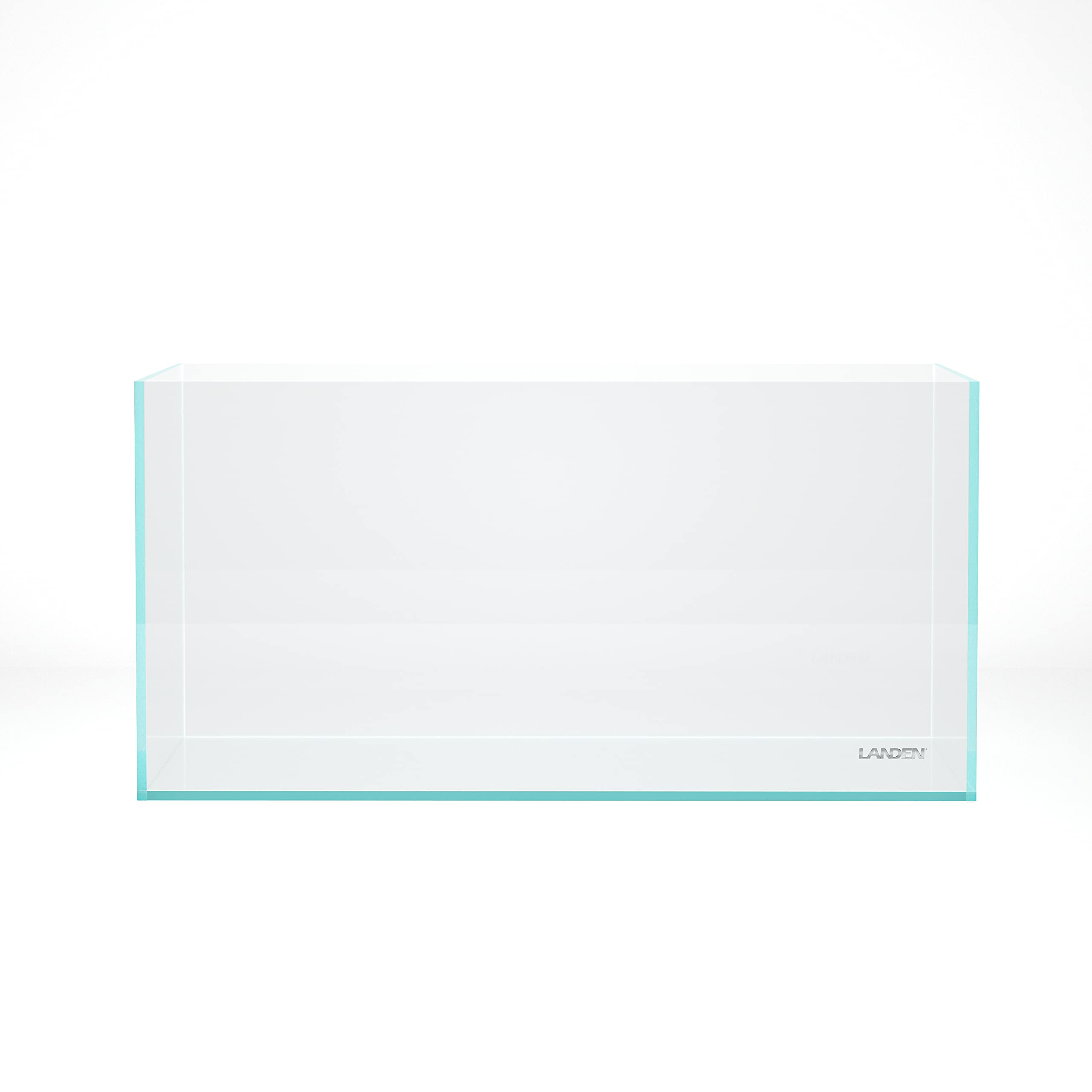 Landen 90P 44 Gallon Rimless Low Iron Aquarium Tank, W35.4 X D17.7    H17.7In (90Cm X 45Cm X 45Cm) 10Mm Thickness With Black Nan