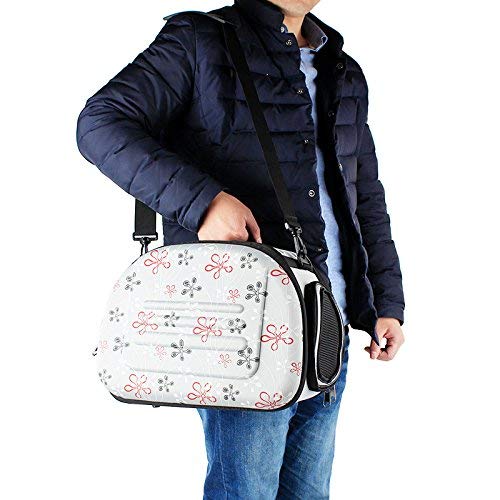 Foldable Pet Dog Carrier Cage Collapsible Travel Kennel - Portable Pet Carrier Outdoor Shoulder Bag For Puppy Dog Cat (S, Grey)