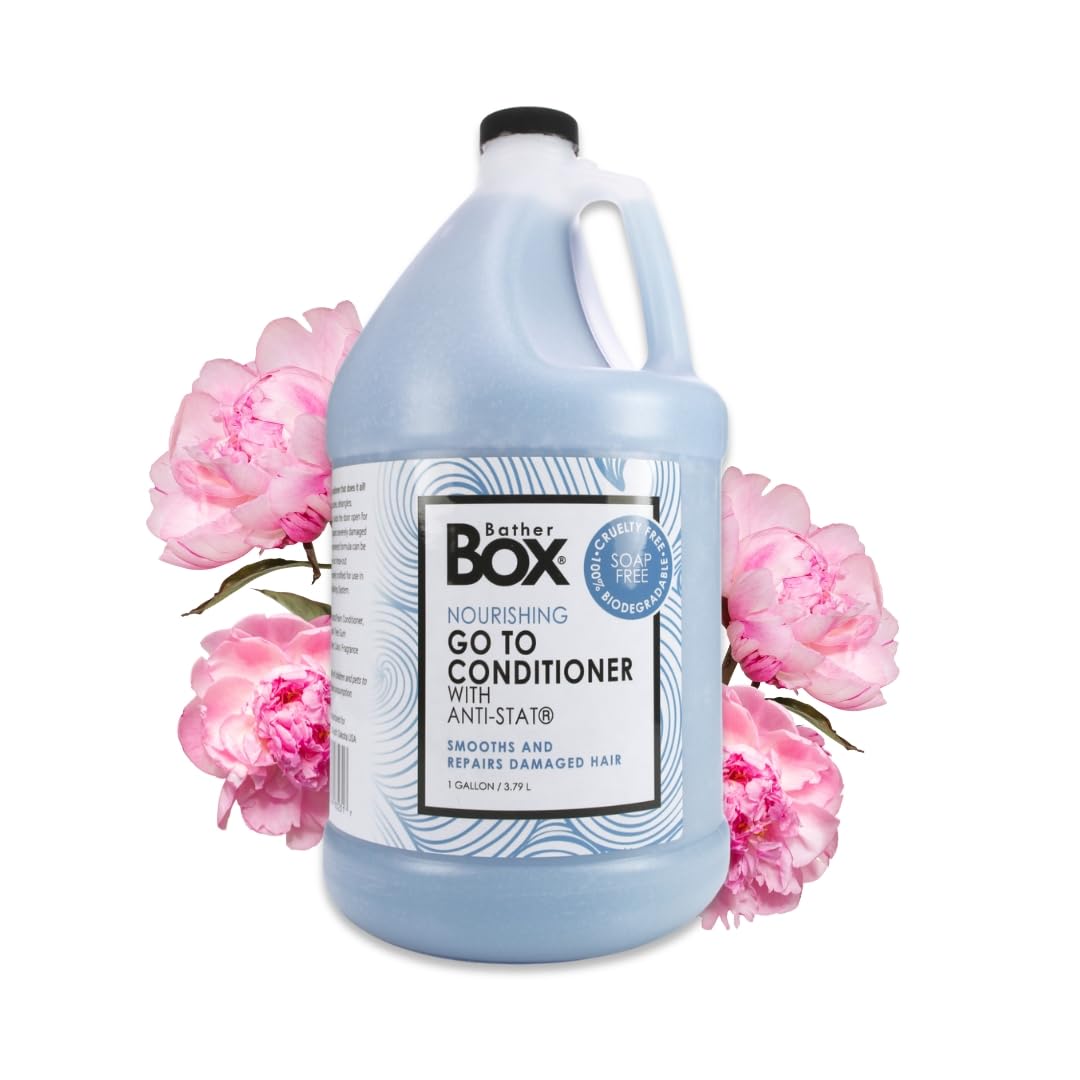 BatherBox Go to Dog Conditioner, 1 Gallon - Professional Grooming Grade, Detangles and Eliminates Static, Calms Dry Itchy Irrita