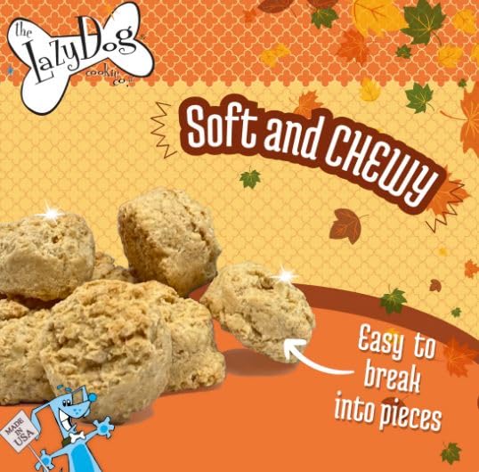 The Lazy Dog Cookie Co. Soft Dog Treats, Mutt Mallows Pumpkin Spice Latte, for Small, Medium and Large Dogs, Wheat-Free, Baked i