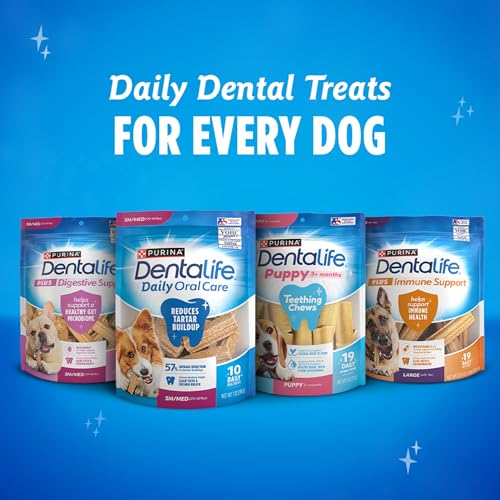 Dentalife Plus Digestive Support Dog Treats for Small and Medium Dogs 20-40 lbs., Cleans Teeth, Freshens Breath, & Supports Heal