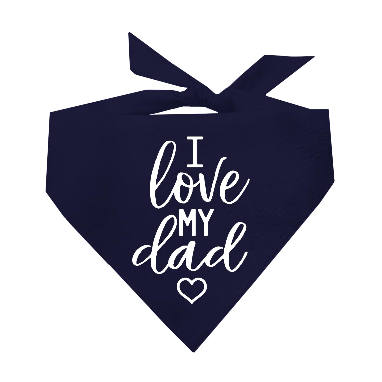 I Love My Dad Father'S Day Dog Bandana (178 Navy, One Size)