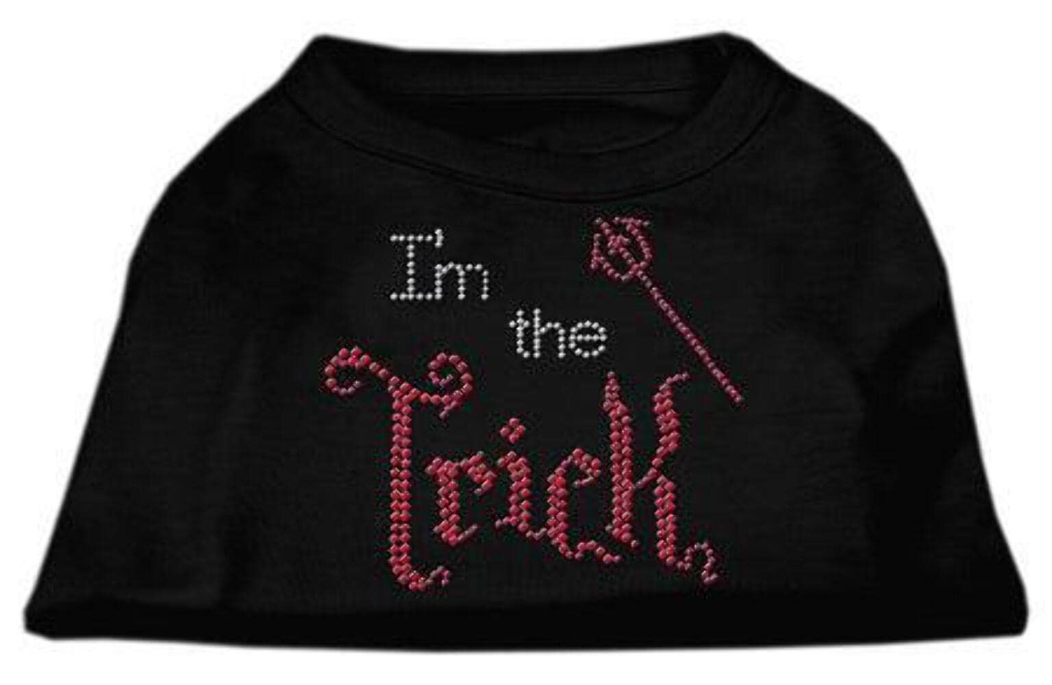 Halloween Pet Dog & Cat Shirt Rhinestone,'I'M The Trick' Gray 2Xl (20-25 Lbs.)