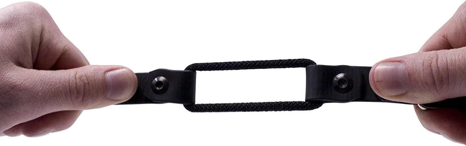 Educator Bungee Dog Collar, Biothane, Waterproof, Odorproof, Metal Buckle And D Ring With Comfort Bungee Loop Adjustable For Custom Fit, 1-Inch, Black