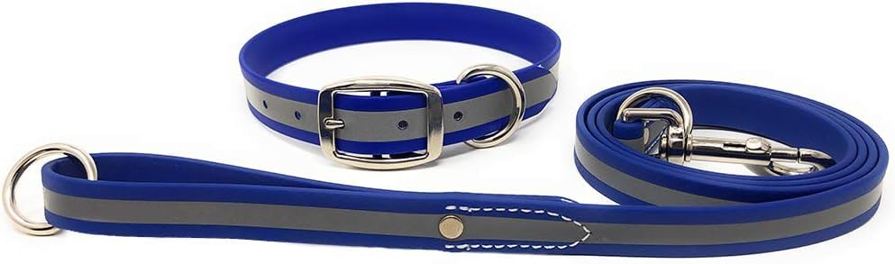 Regal Dog Products Heavy Duty Reflective Dog Collar - Adjustable With Metal Buckle And D Ring, Chew Resistant, Waterproof Dog Co