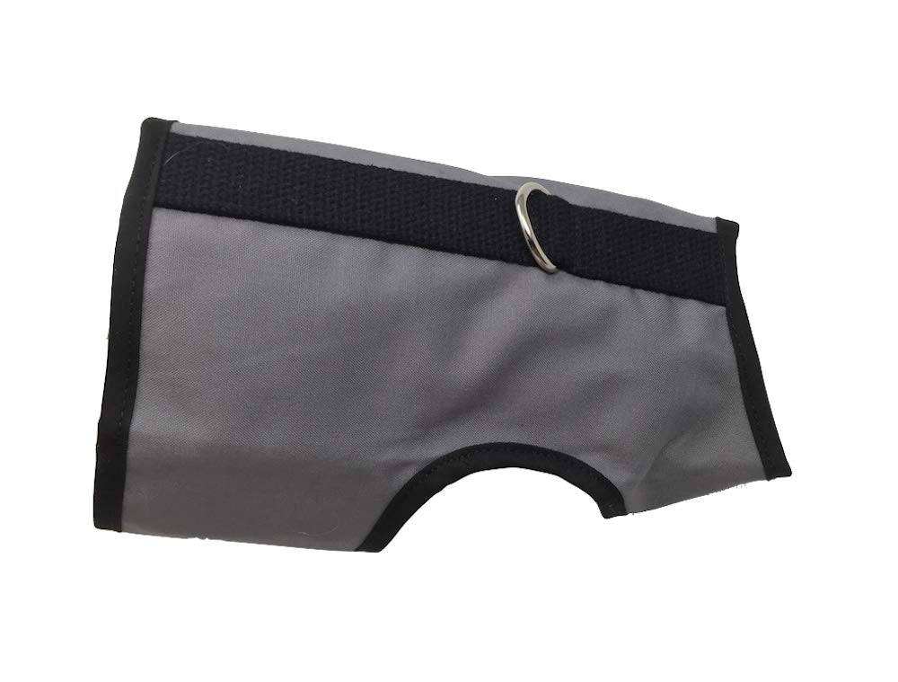 Kitty Holster Cat Harness - Cat Walking Harness, Secure & Comfortable, Ultra-Strong Hook-And-Loop, Soft Breathable Cotton, Made In Usa - Gray, S/M