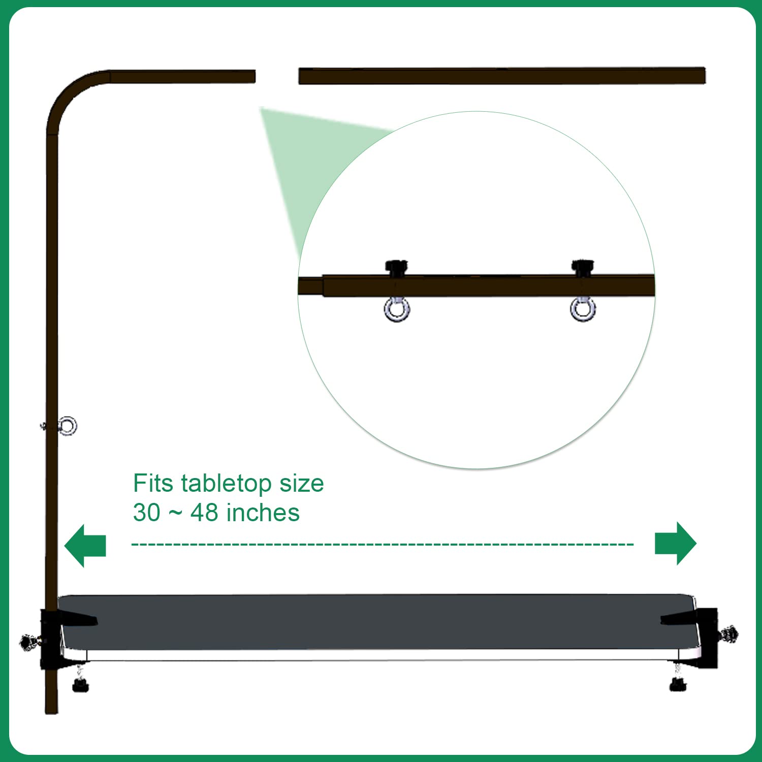 SHELANDY Overhead Pet Grooming Arm with Clamps - Black Dog Bathing & Grooming Bars for Easy Pet Care