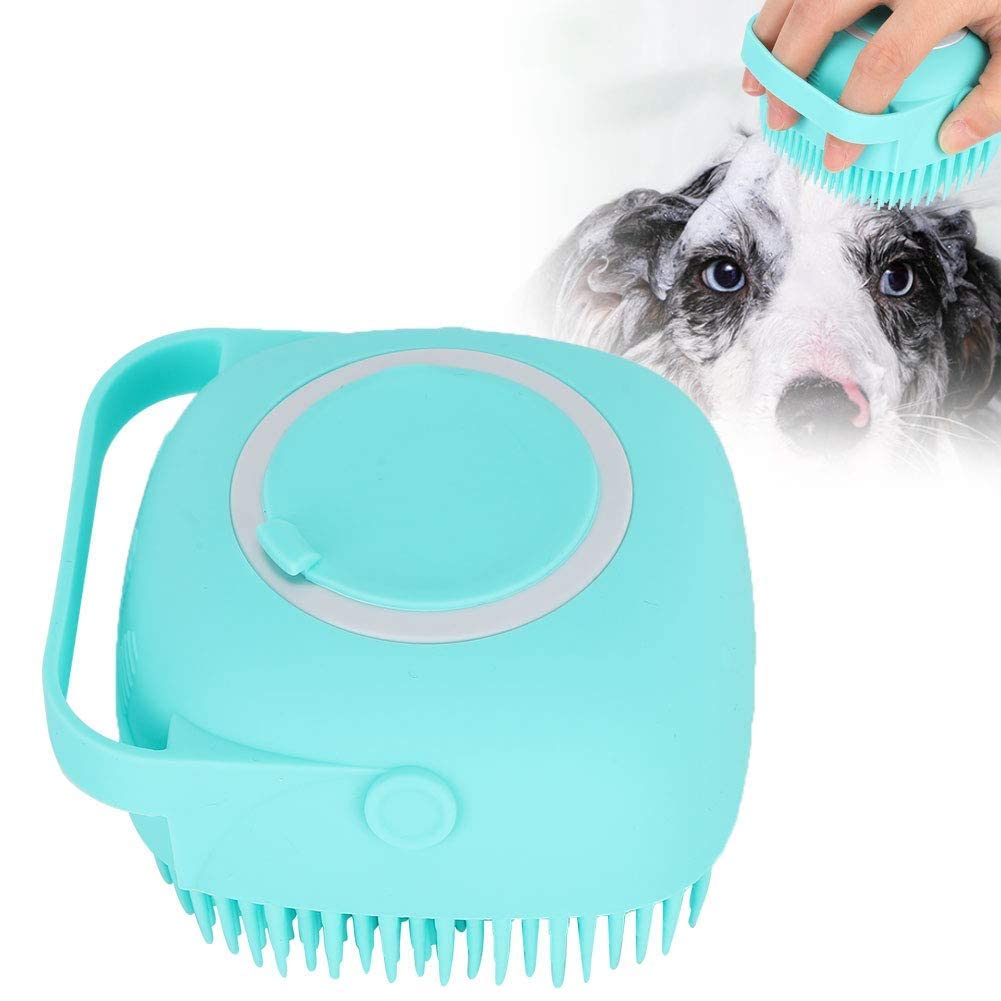 Gurez Dog Massage Comb Scrubber And Shampoo Brush, Small Pet Bathing Brush For Dogs And Cats, Hand Washable Pack Of 1