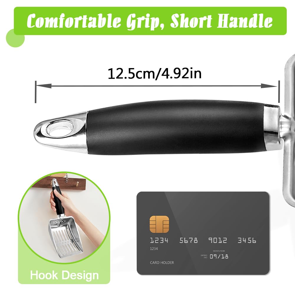 Apidgrowth Cat Litter Scoop - Metal Medium Cat Litter Scoop-Sturdy Mesh Scooper - Mesh Shovel-Easy To Clean - Suitable For Cat L