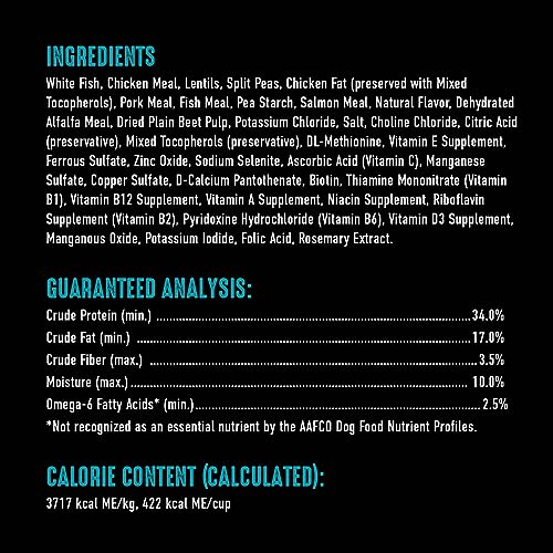 CRAVE Grain Free High Protein Dry Dog Food, White Fish & Salmon, 12 lb. Bag