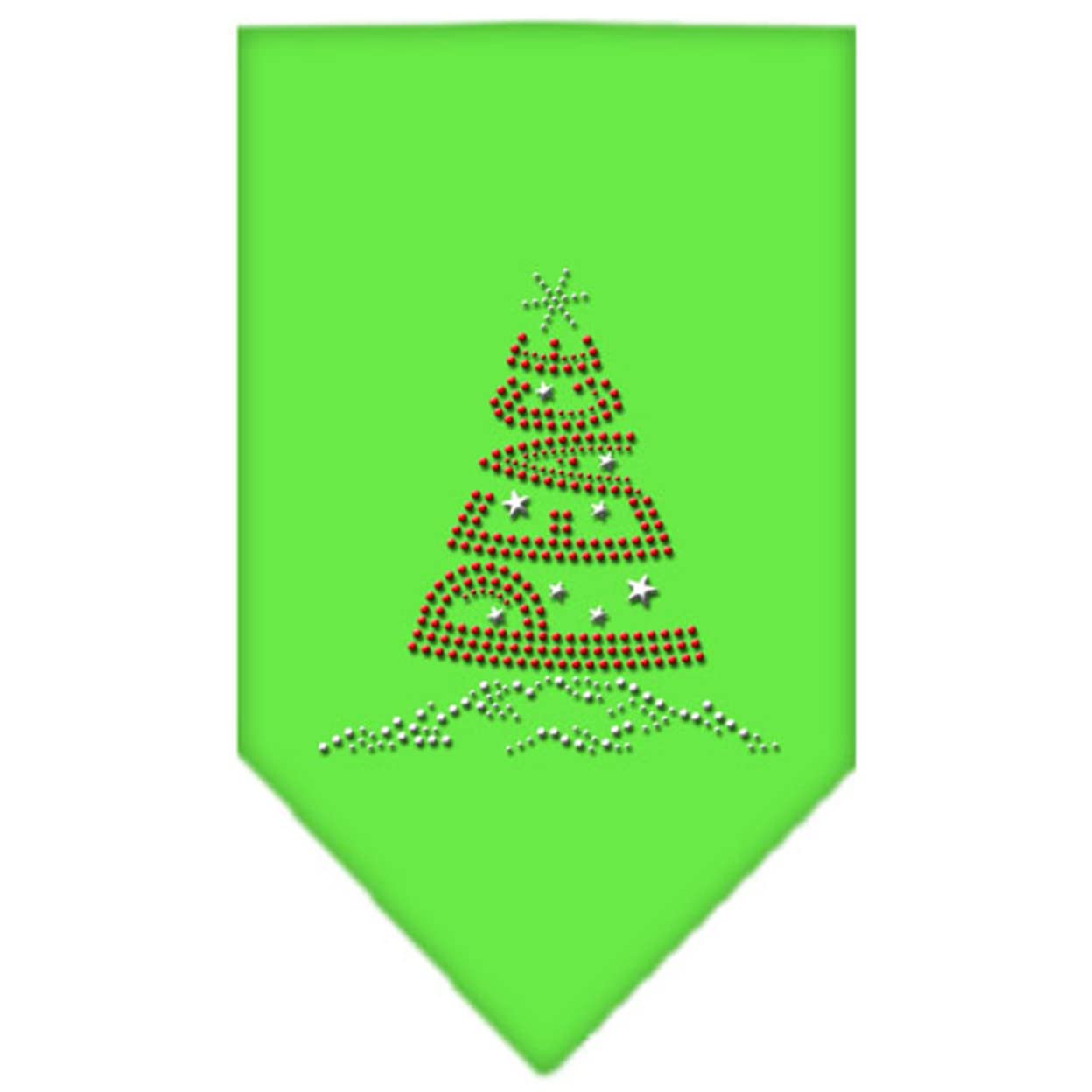 Mirage Pet Products Peace Tree Rhinestone Bandana, Small, Lime Green