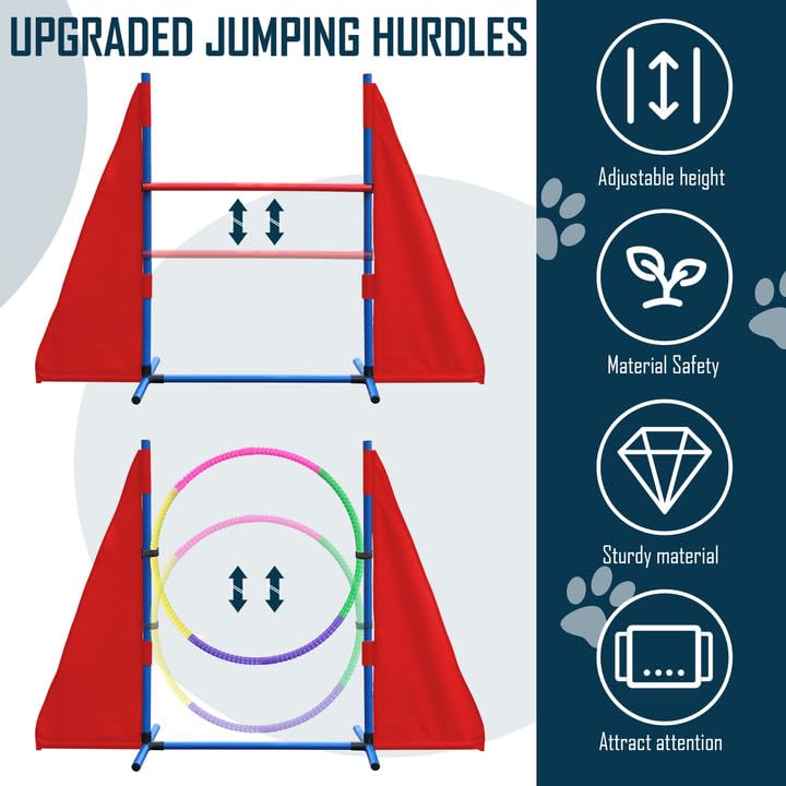 Dog Agility Course Backyard Set, Dog Agility Equipment, Portable Agility Training Equipment For Dogs, Build Dog Obstacle Course