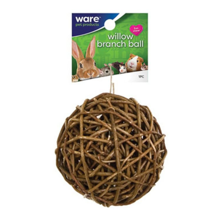 Ware Manufacturing Willow Branch Ball For Small Animals - 4-Inch