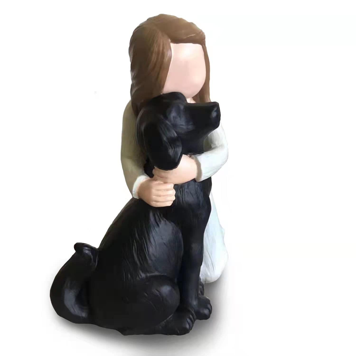Bingo Castle Black Dog Angel Figurines, Angel Dog Friendship Memorials For Dog Lovers