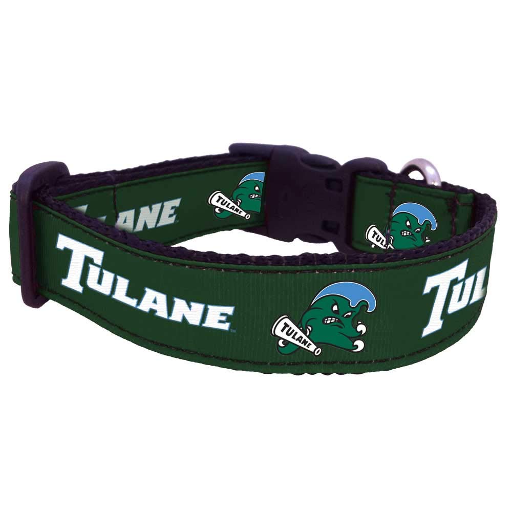 College Dog Collar (Medium, Tulane)