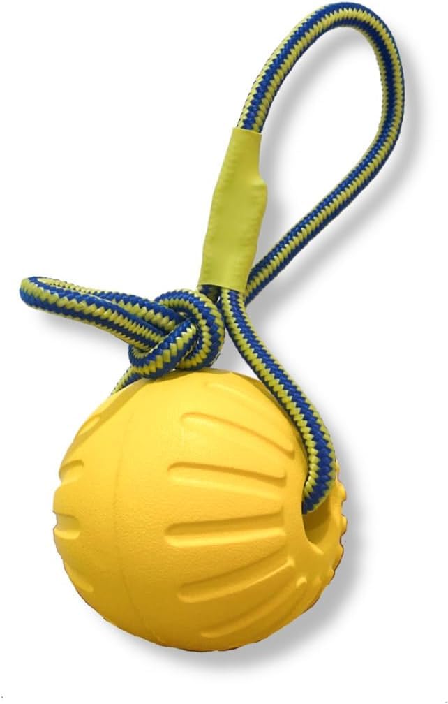 Art Vihar Foam Ball On A Rope Dog Toy | Interactive Pet Training Toy For Dogs | Improves Dental Health, Safe & NonToxic | Ideal
