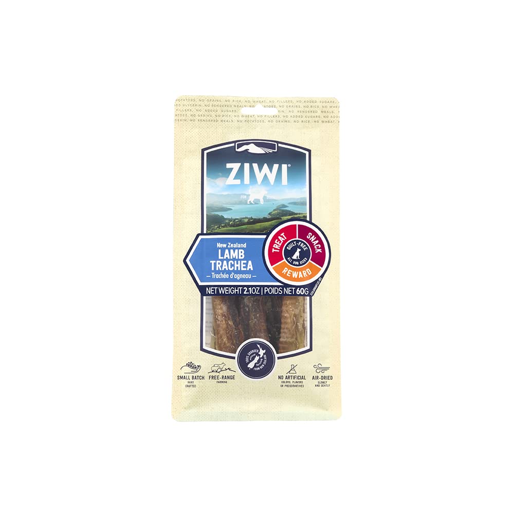 ZIWI Dog Chews andTreats - All Natural, Air-Dried, Single Protein, Grain-free, High-Value Treat, Snack, Reward (Lamb Trachea) 2.