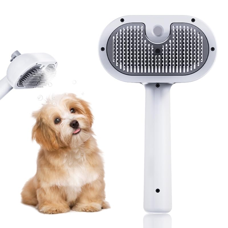 PettyKitty Multipurpose Steam Cat Brush Pet Brush For Shedding, Dog Comb Cat Comb Remove Static Flying Hair Pet Grooming Brush 