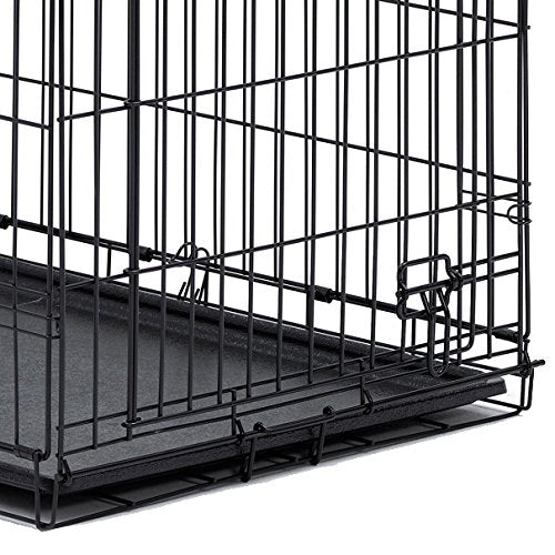 MidWest Homes for Pets Replacement Pan for 22" Dog Crate, Black, 21.4"L x 12.8"W x 1.0"H, Durable Polypropylene Plastic