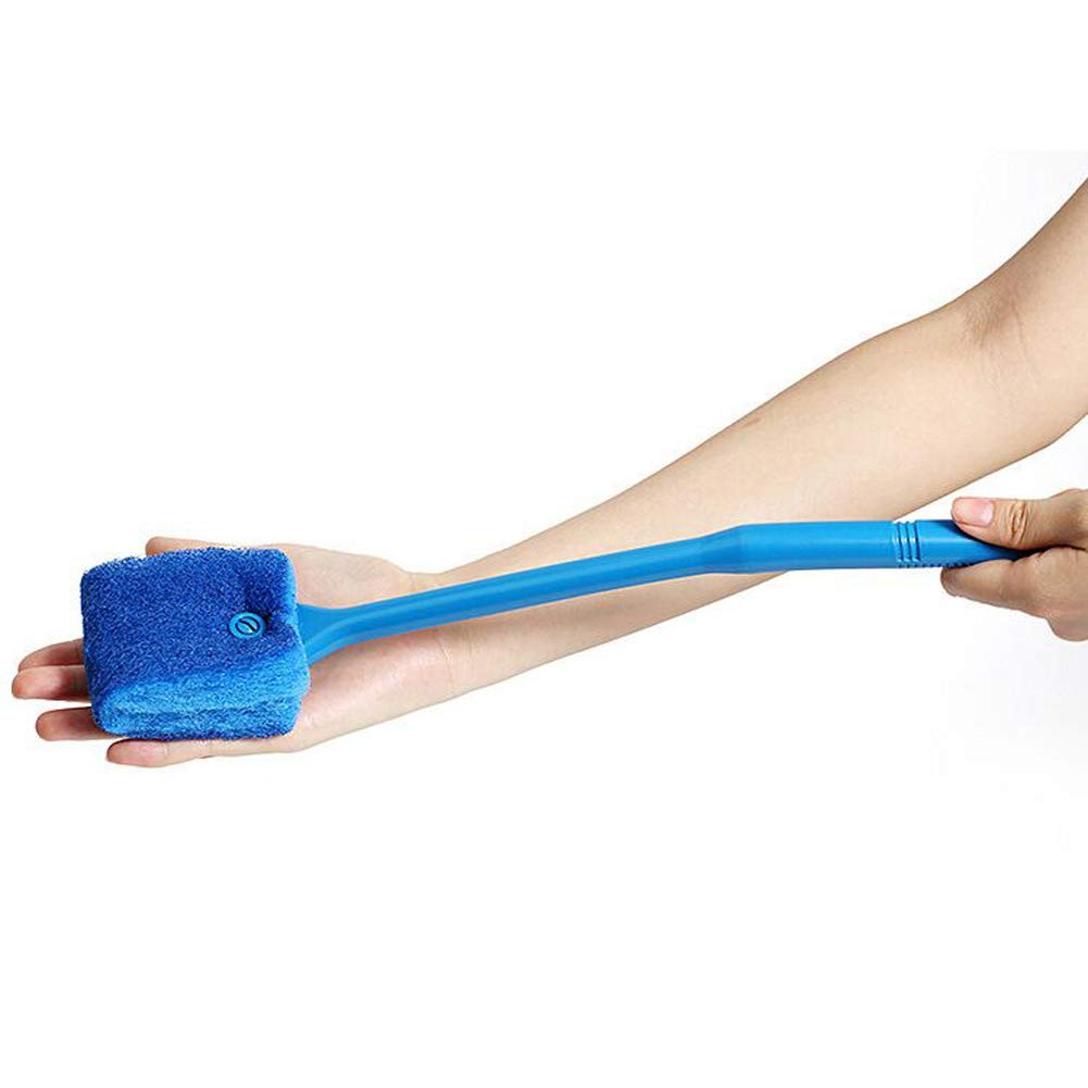 2 Pieces Aquarium Cleaning Brush Fish Tank Cleaning Brush Double-Sided Sponge Brush Long Handle Fish Tank Scrubber For Aquariums