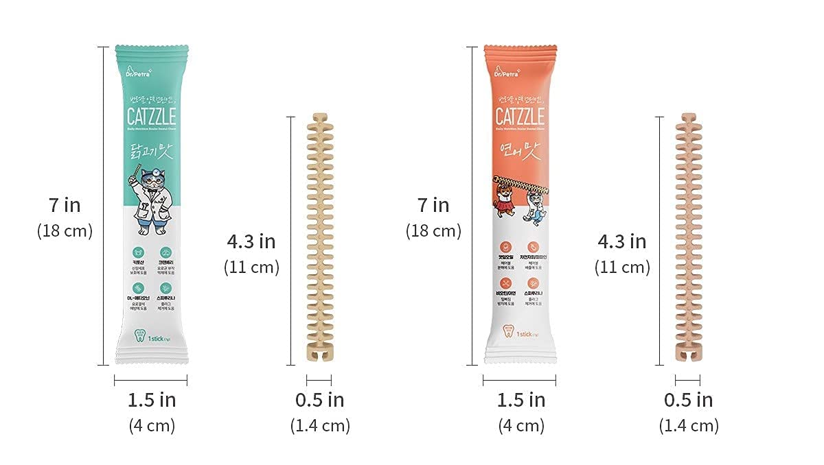 DR.PETRA CATZZLE Cat Treats, Dental Chews for Indoor Cats, Cat Teeth Cleaning, Dental Care Snacks - Urinary Tract Health (Chicke