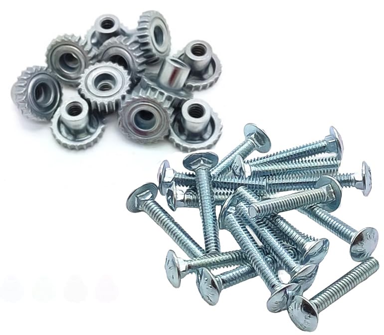 Pet Carrier Dog Kennel Metal Fasteners Nuts Bolts Replacements (1-1/4' Medium Bolts, 12 Pack)