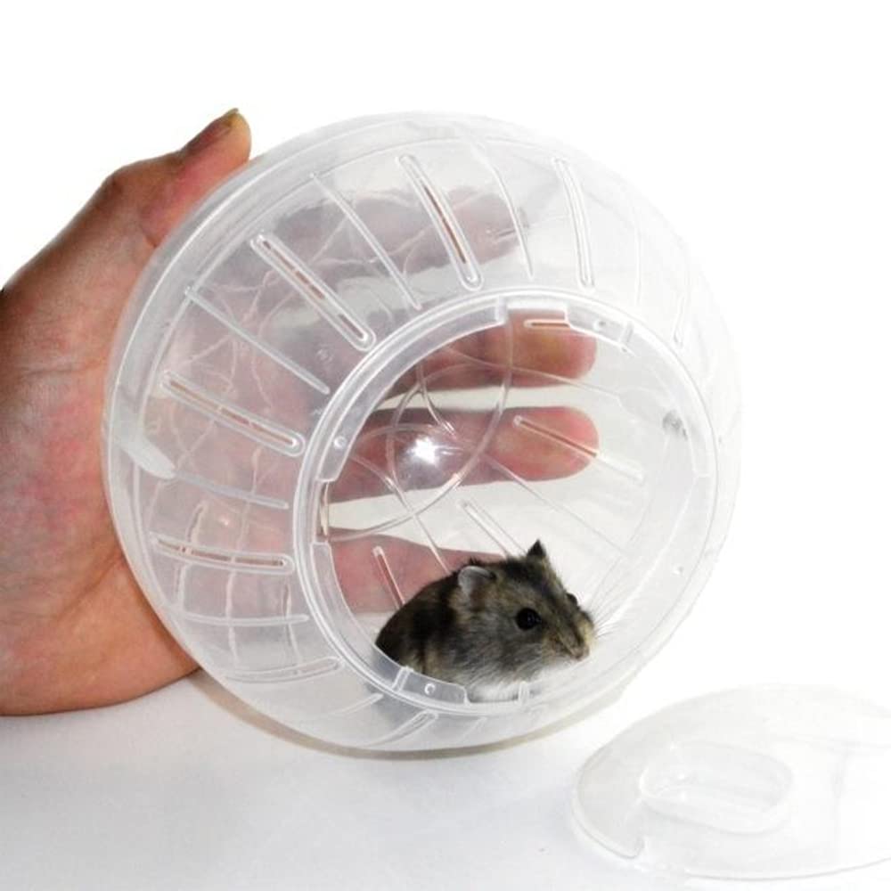 Hamster Exercise Ball Silent Hamster Wheel Small Animals Transparent Ball For Dwar Rat Relieves Boredom And Increases Activity (4.8 Inch, Clear)