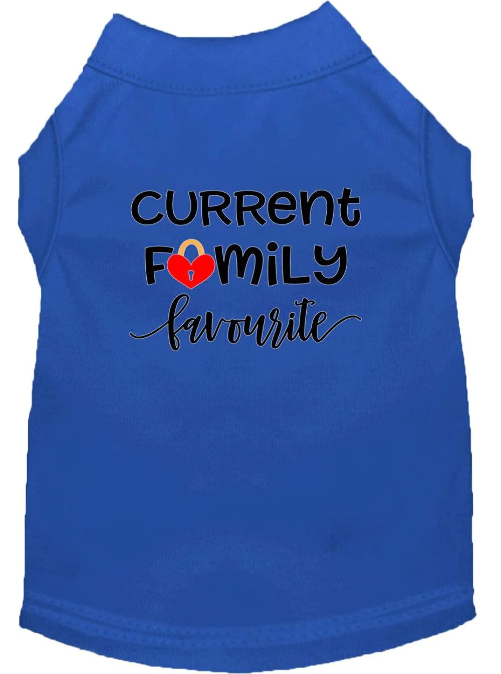 Pet Dog & Cat Shirt Screen Printed, &quot;Current Family Favorite&quot; Aqua XS (0-3 lbs.)