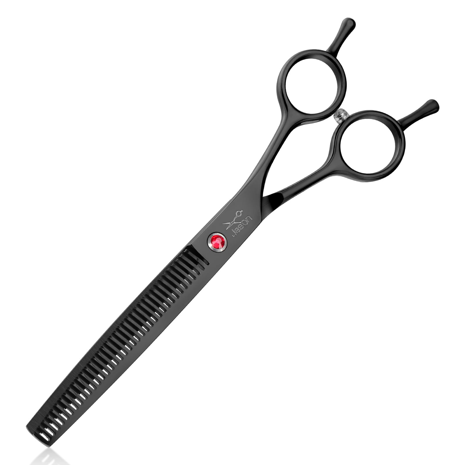JASON 7.5'' Dog Grooming Scissor - Professional Thinning Shear with 37 Teeth Japanese Stainless Steel Blender Scissors for Dogs,