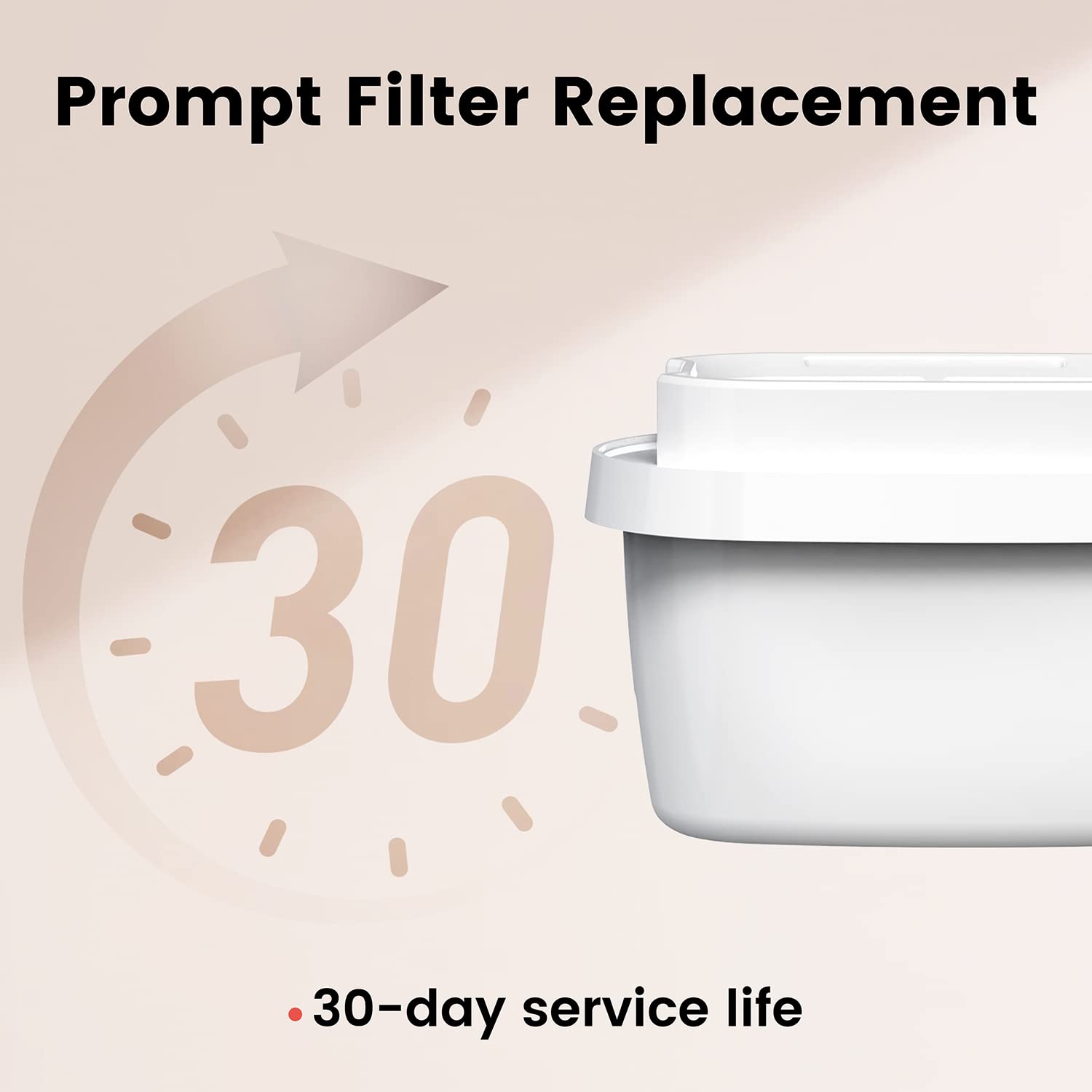 Pawaii Wireless Cat Water Fountain Replacement Filters, 6 Pack NSF for 68oz/2L Automatic Pet Fountains - Red