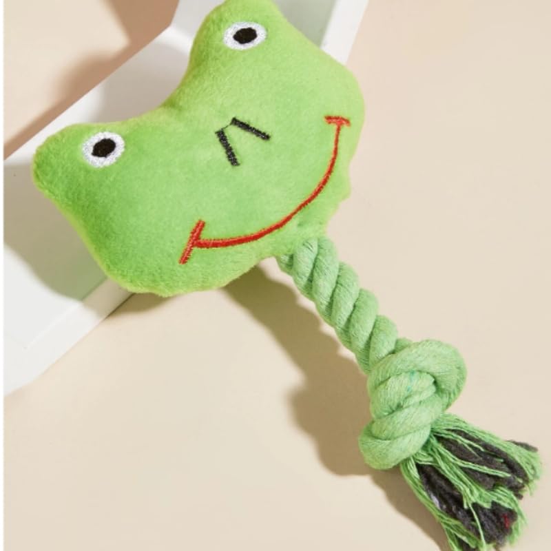 Dog Trust Puppy Squeaky Toys Stuffed Squeaky Playing Chewing Teeth Cleaning Interactive & Training Animal Shape Toy1 Piece (Fro