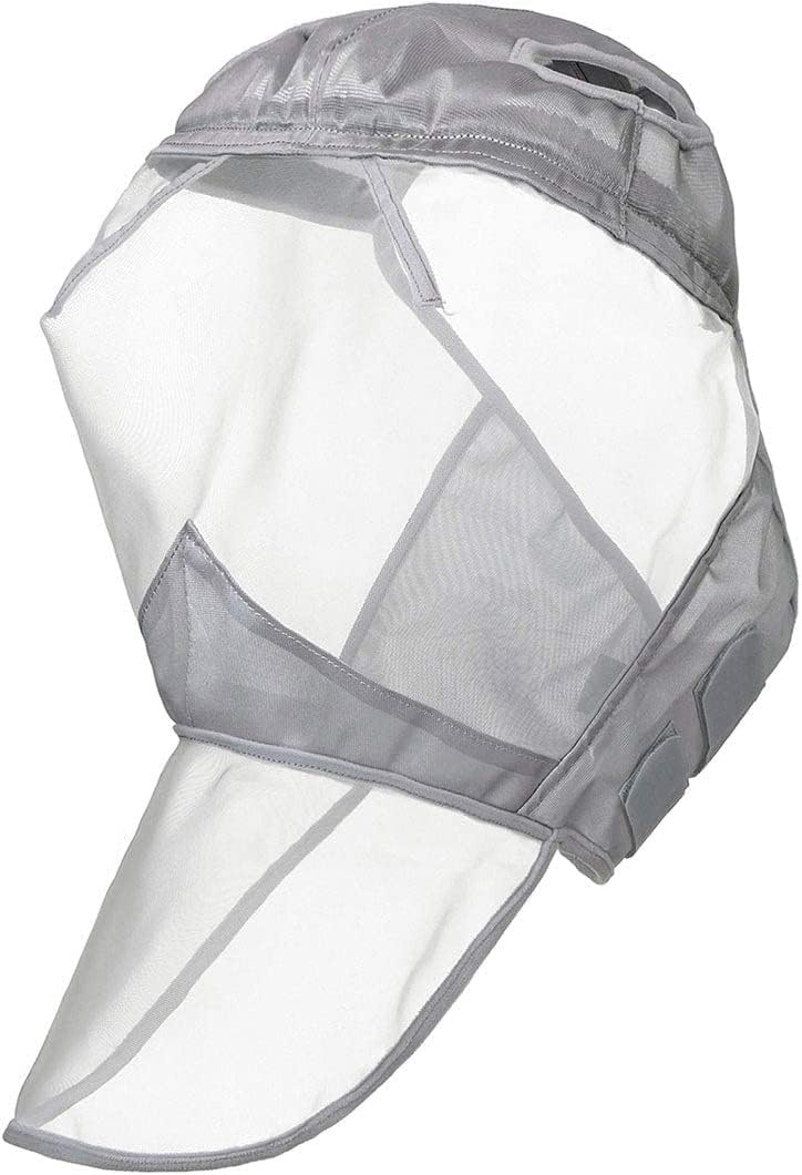 Harrison Howard CareMaster Horse Fly Mask Full Face No Ears Moonlight Silver XL Extra Full Size