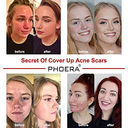 2 Pack Phoera Foundation,Matte Oil Control Concealer Foundation Cream,Phoera Long Lasting Waterproof Matte Liquid Foundation For