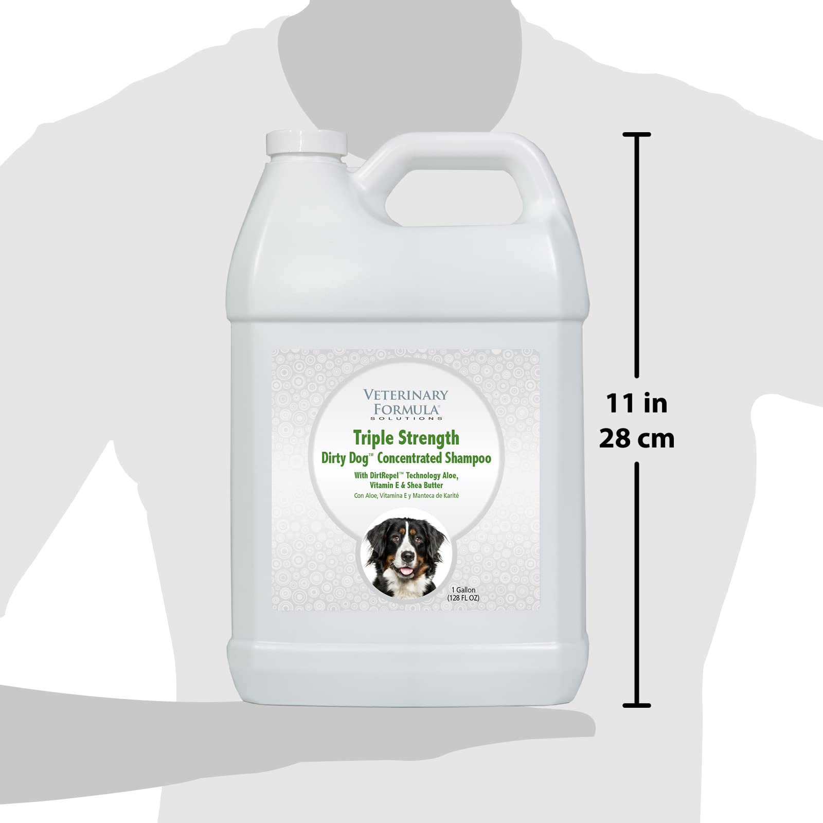 Veterinary Formula Solutions Triple Strength Dirty Dog Concentrated Shampoo, 1 Gallon - DirtRepel Technology Cleans Extra Dirty