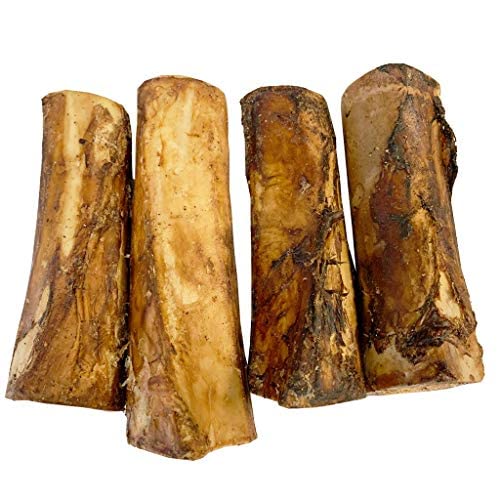 Amazing Dog Treats - 5-6 Inch Meaty Beef Marrow Bones (4 Count) - Best for Dogs - Long Lasting Chew - Filled Marrow