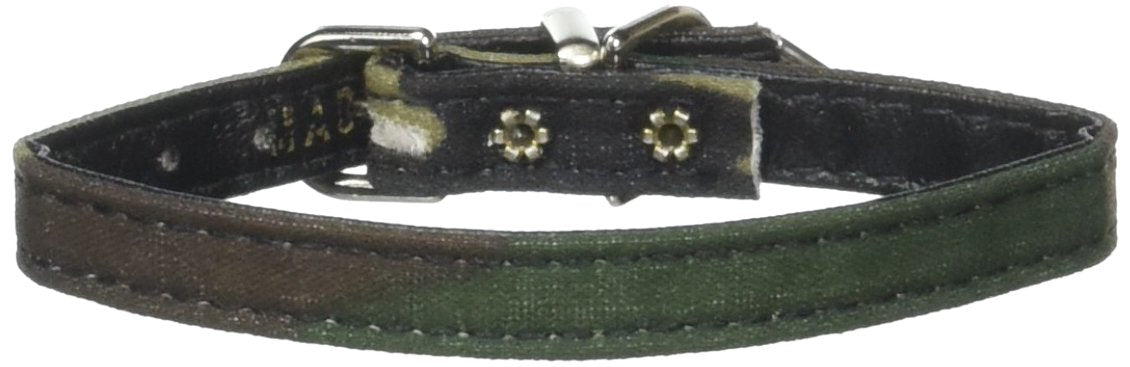 Dog, Puppy & Pet Plain Collar, &quot;Camo&quot; Green Camo 10