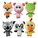 Multipet International 43225 4'' Knobby Noggins Plush Dog Toy Assorted Styles