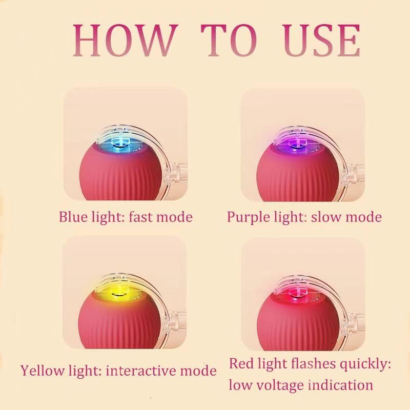 Pooliifeo 2025 Upgraded Interactive Cat Toys Balls,Interactive Rolling Cat Ball, Automatic Moving Cat/Dog Balls For Indoor Cats