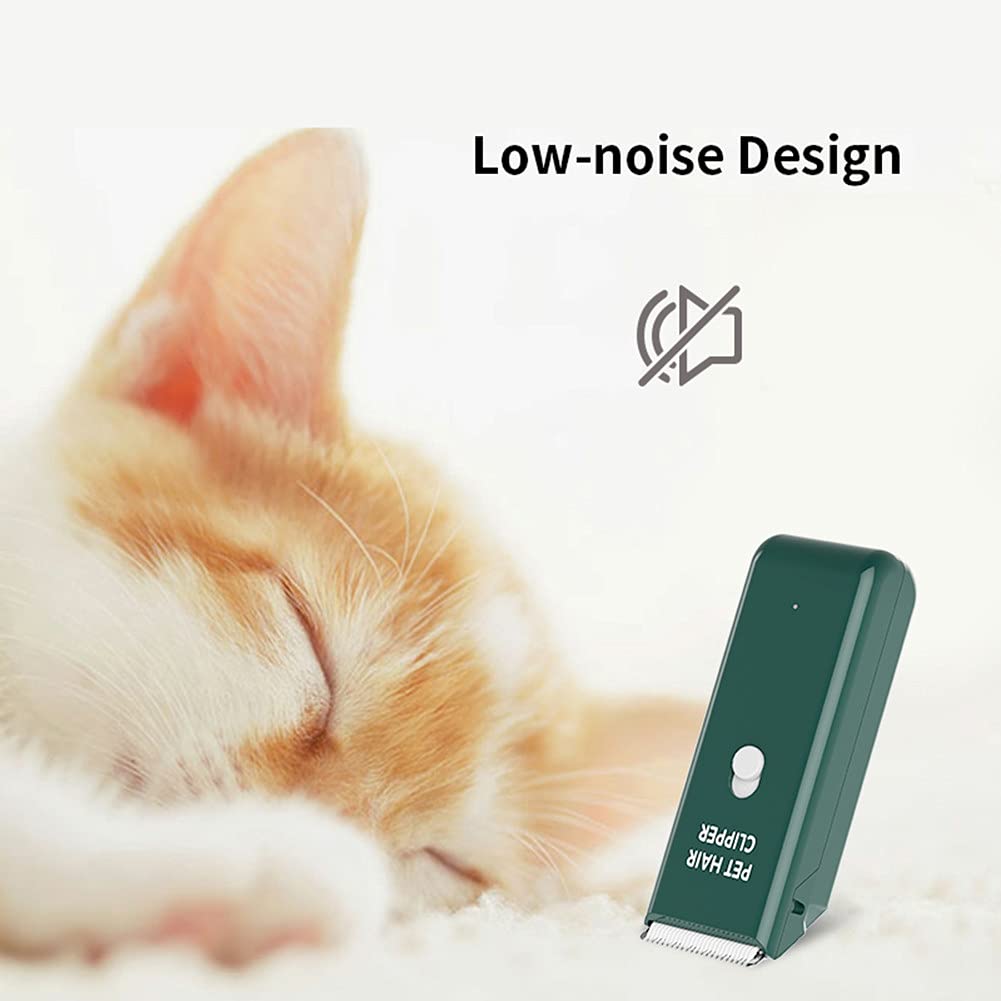 Tileon Dog Clippers,Quiet Washable Usb Rechargeable Cordless Dog Grooming Kit,Electric Pets Hair Trimmers Shaver Shears For Dogs And Cats Green