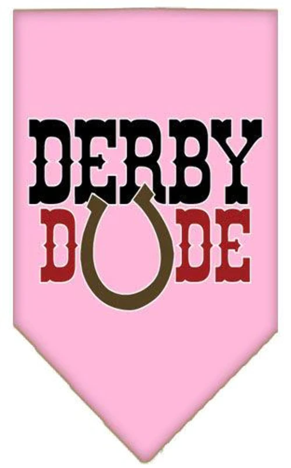 Mirage Pet Product Derby Dude Screen Print Bandana Light Pink Large