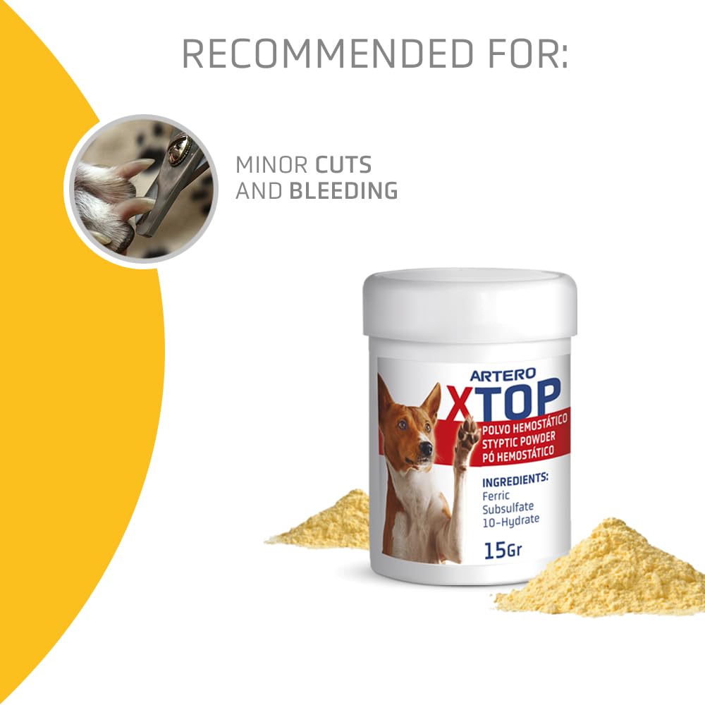 Artero X-Top Pet Hemostatic Powder (Dogs And Cats) - Instant Closes Small Bleedings Produced By Cut Of One Or Scratches.