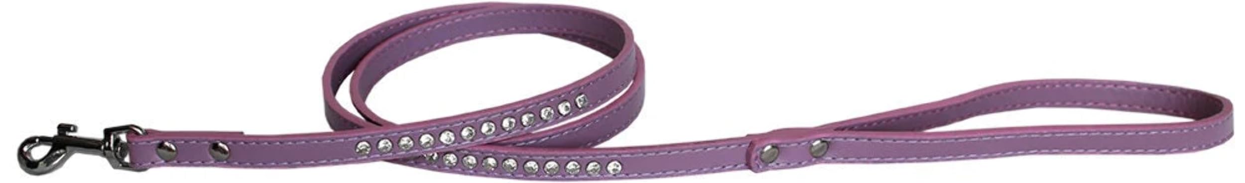 Pet, Dog or Cat Fashion Leash,Clear Jewel (Available in 7 colors) Aqua 1/2" wide x 4' long